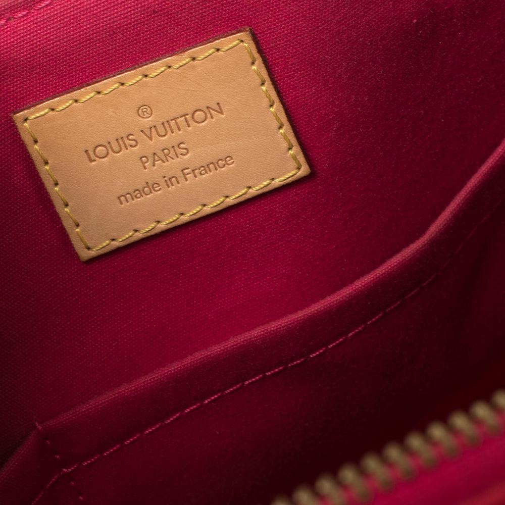 Women's Louis Vuitton Rose Pop Monogram Vernis Bellevue PM Bag