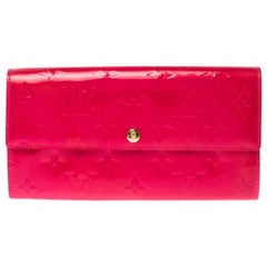 Louis Vuitton Rose Pop Monogram Vernis Sarah Continental Wallet