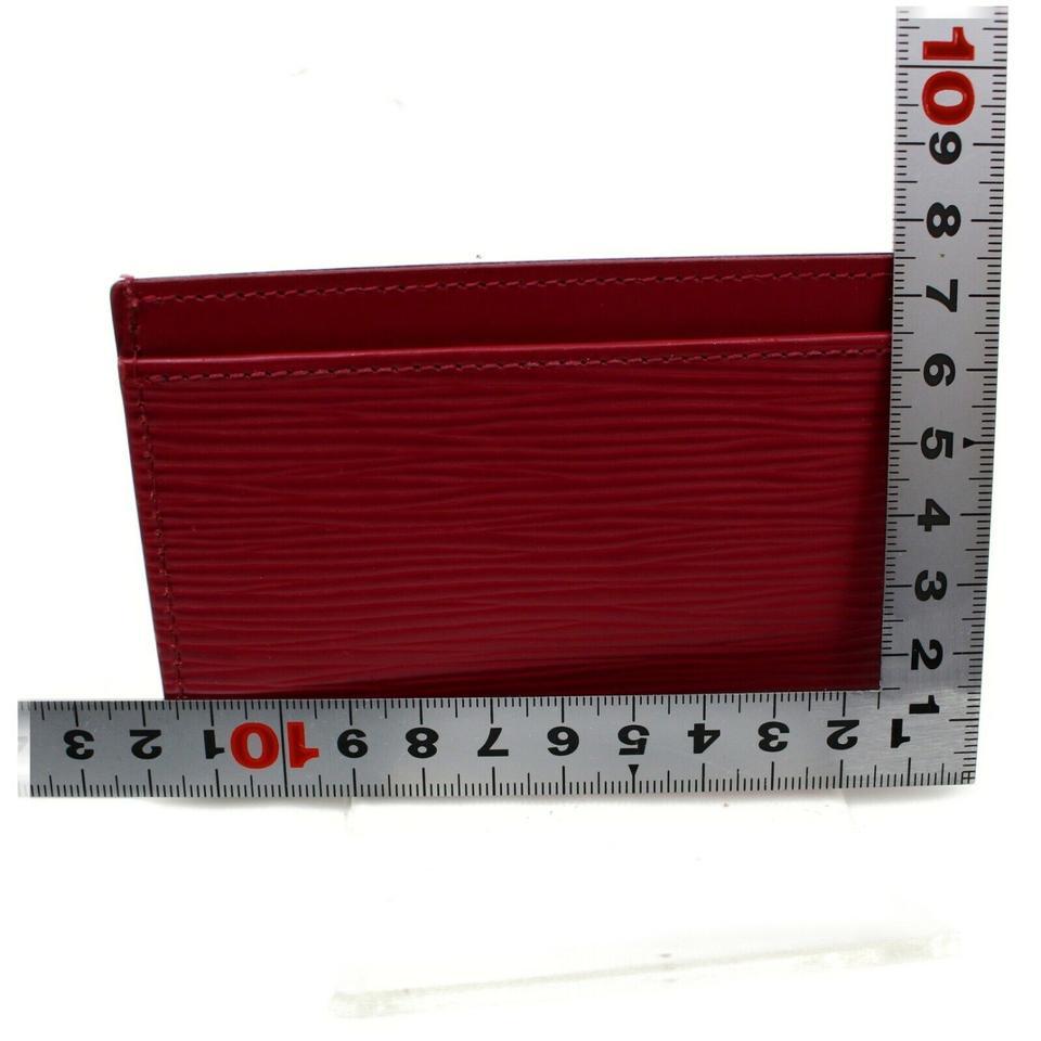 Women's Louis Vuitton Rose Porte Card Case Cult Sample Epi Leather 872726 Wallet For Sale