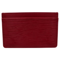 Vintage Louis Vuitton Rose Porte Card Case Cult Sample Epi Leather 872726 Wallet