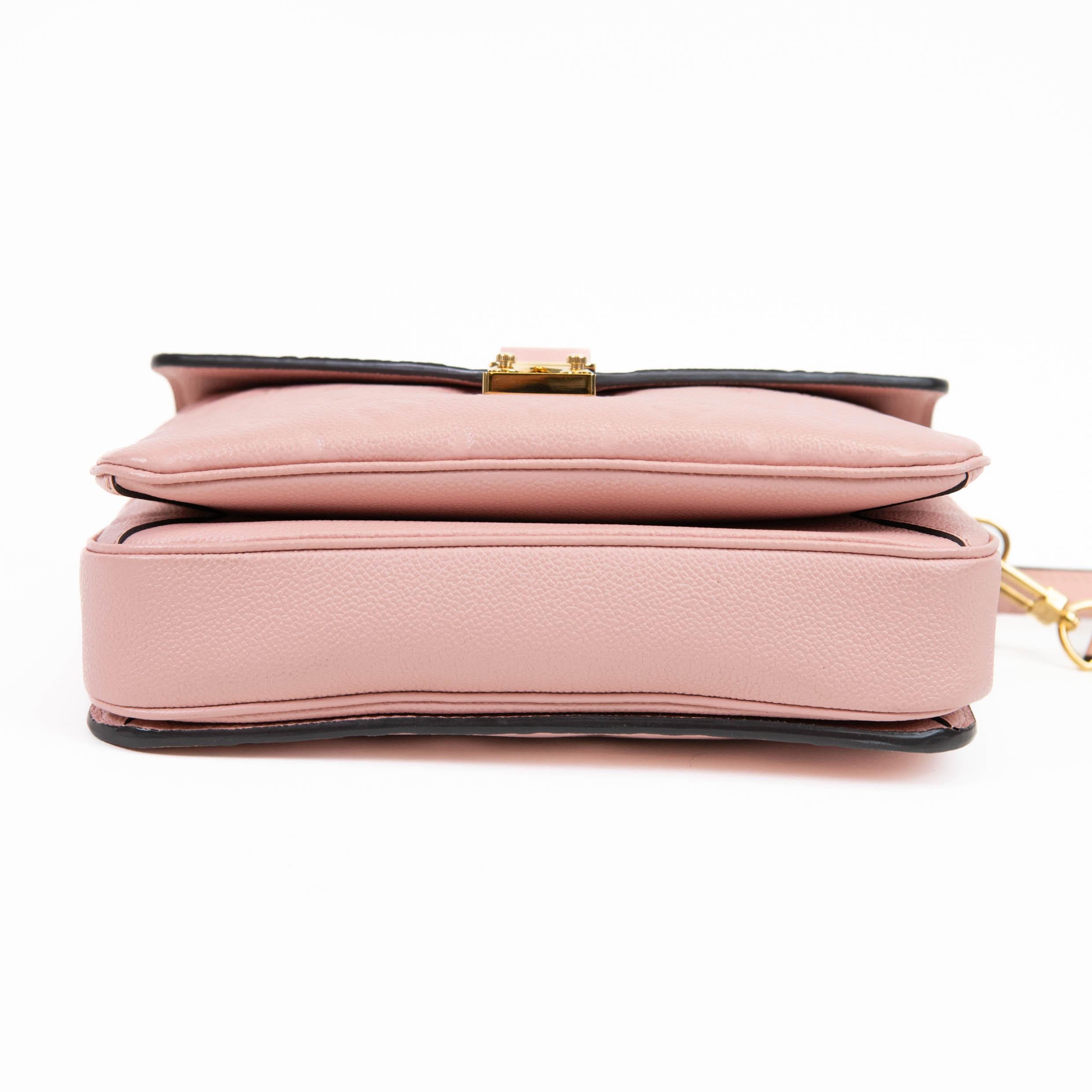 Louis Vuitton Rose Poudre Empreinte Leather Pochette Metis Shoulder Bag 1