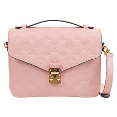 Louis Vuitton Rose Poudre Empreinte Leather Pochette Metis Shoulder Bag