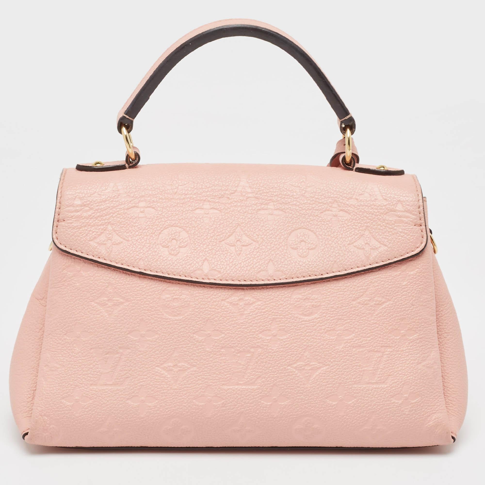 Bolso Louis Vuitton Rosa Poudre Monograma Empreinte Piel Georges BB en Bueno Estado en Dubai, Al Qouz 2