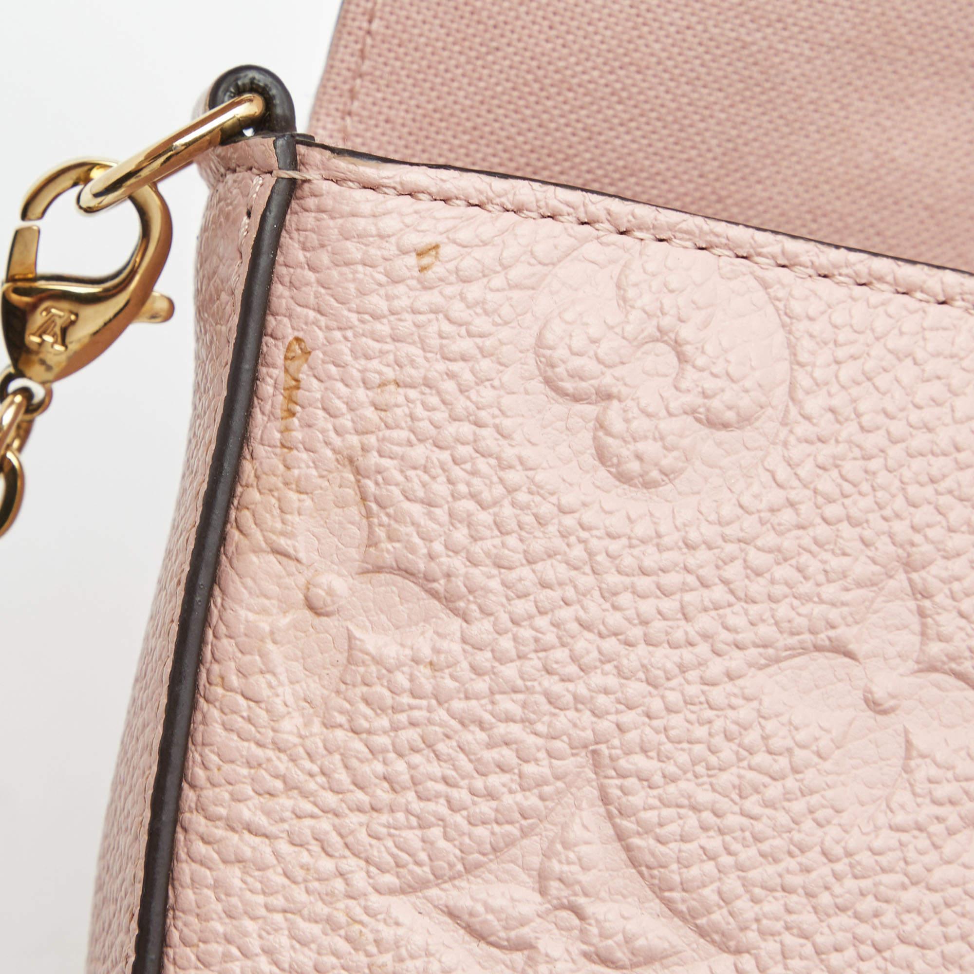 Louis Vuitton Rose Poudre Monogram Empreinte Leather Pochette Felicie Bag 6