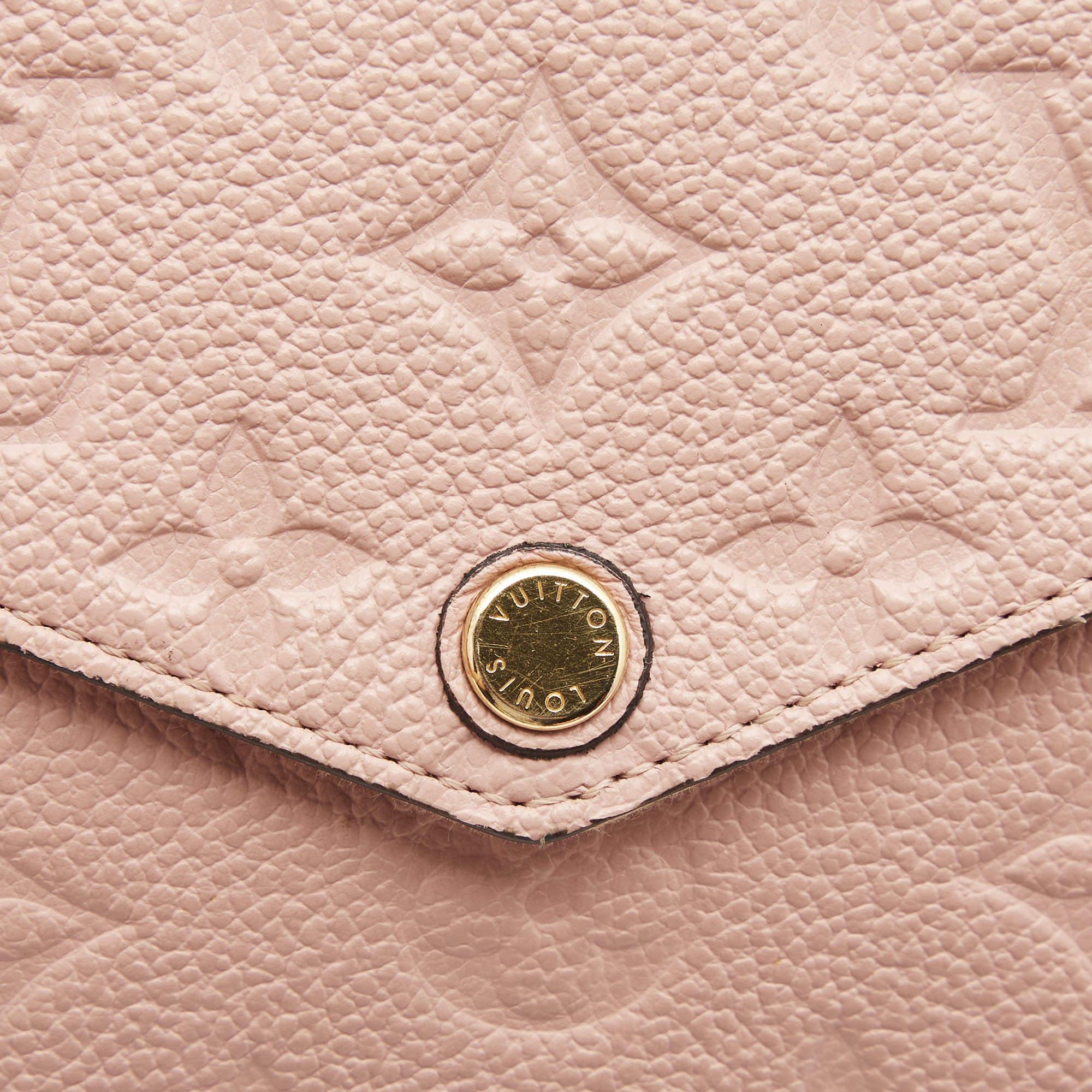 Louis Vuitton Rose Poudre Monogram Empreinte Leather Pochette Felicie Bag 7