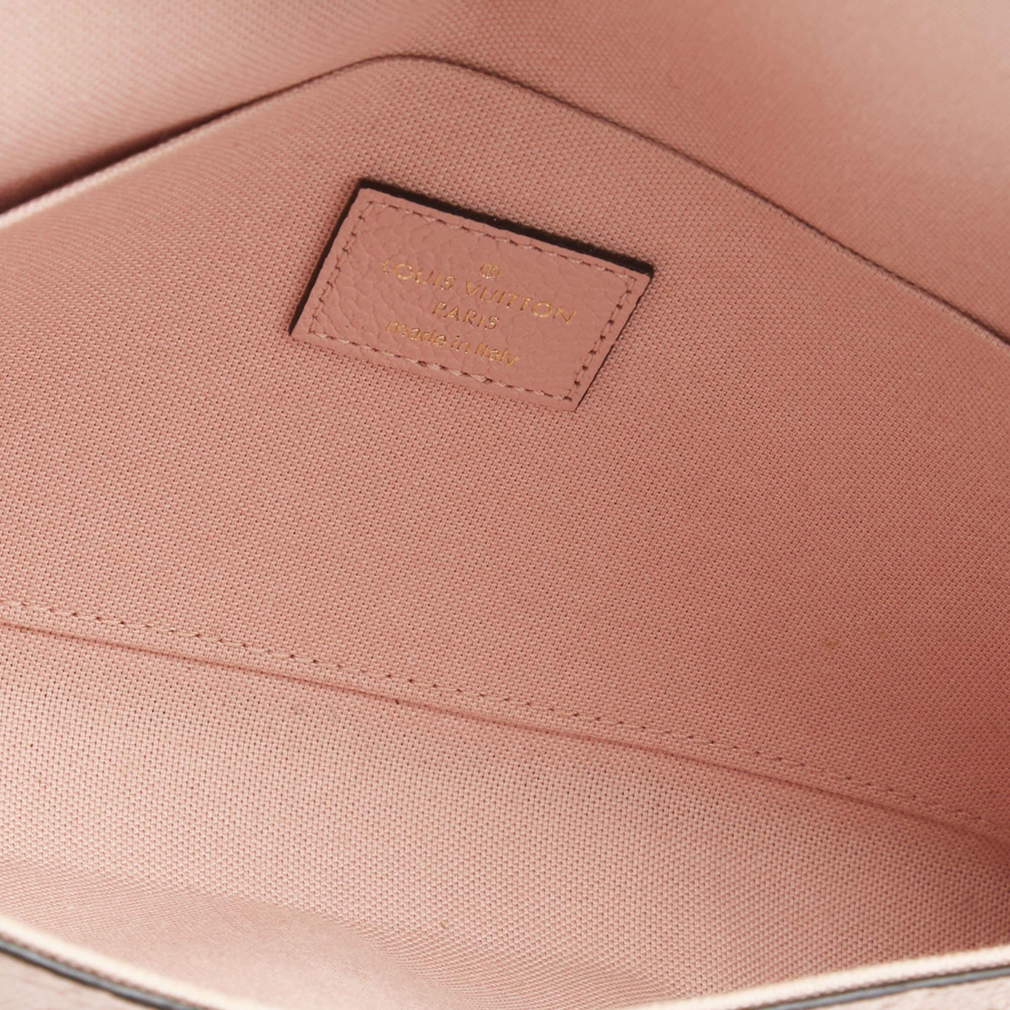 Louis Vuitton Rose Poudre Monogram Empreinte Leather Pochette Felicie Bag 9