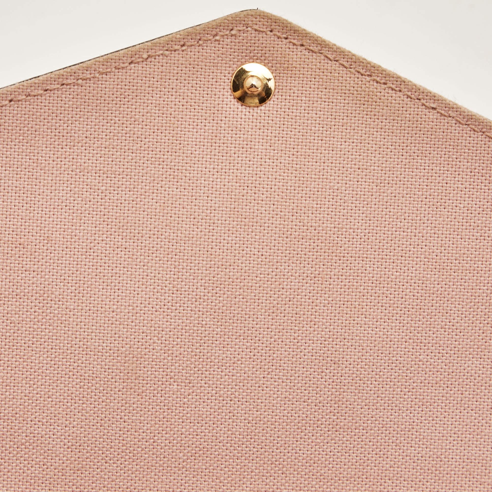 Louis Vuitton Rose Poudre Monogram Empreinte Leather Pochette Felicie Bag 10