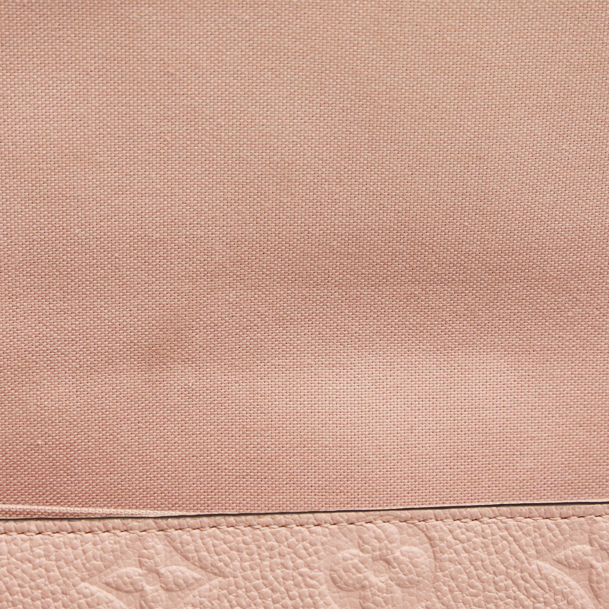 Louis Vuitton Rose Poudre Monogram Empreinte Leather Pochette Felicie Bag 11