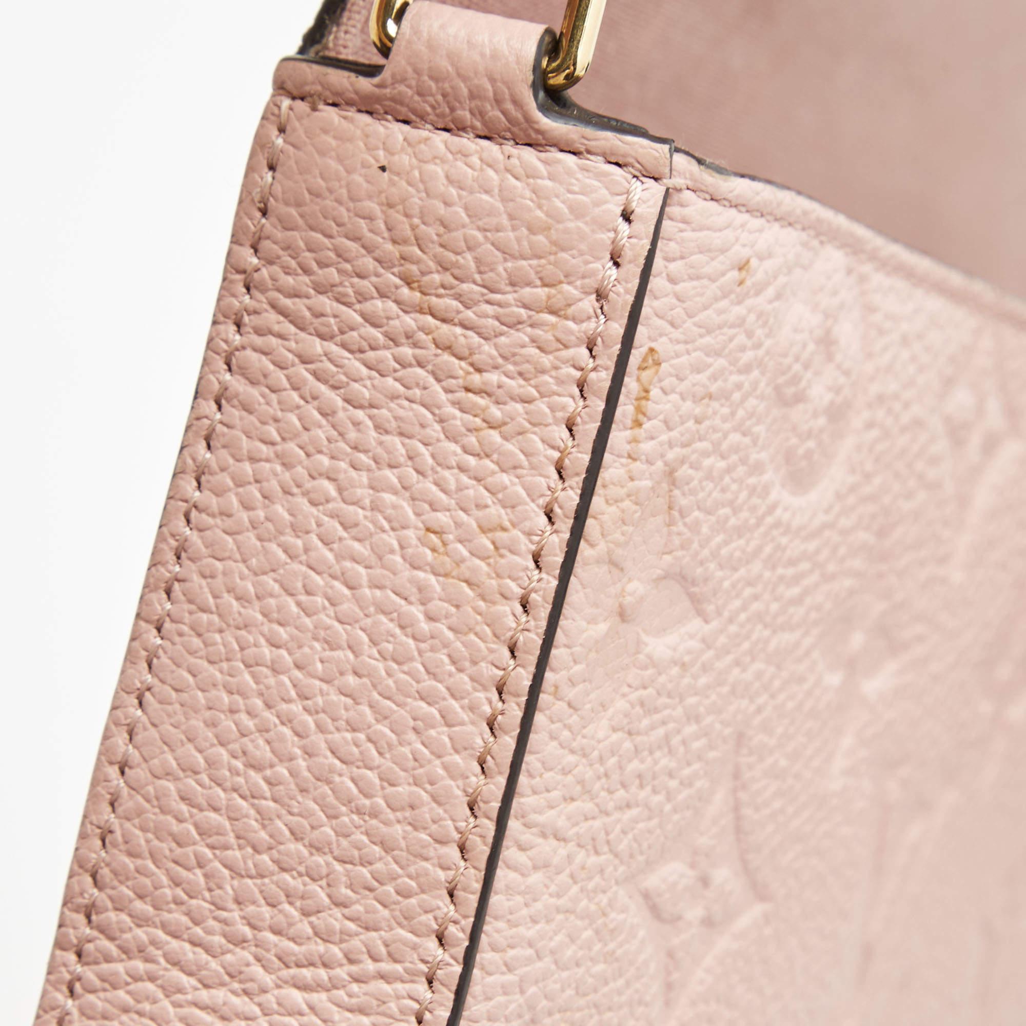 Louis Vuitton Rose Poudre Monogram Empreinte Leather Pochette Felicie Bag 4
