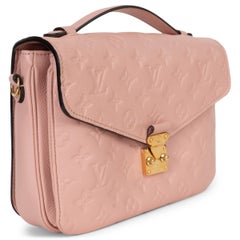 LOUIS VUITTON Rose Poudre Monogram Empreinte leather POCHETTE METIS Bag