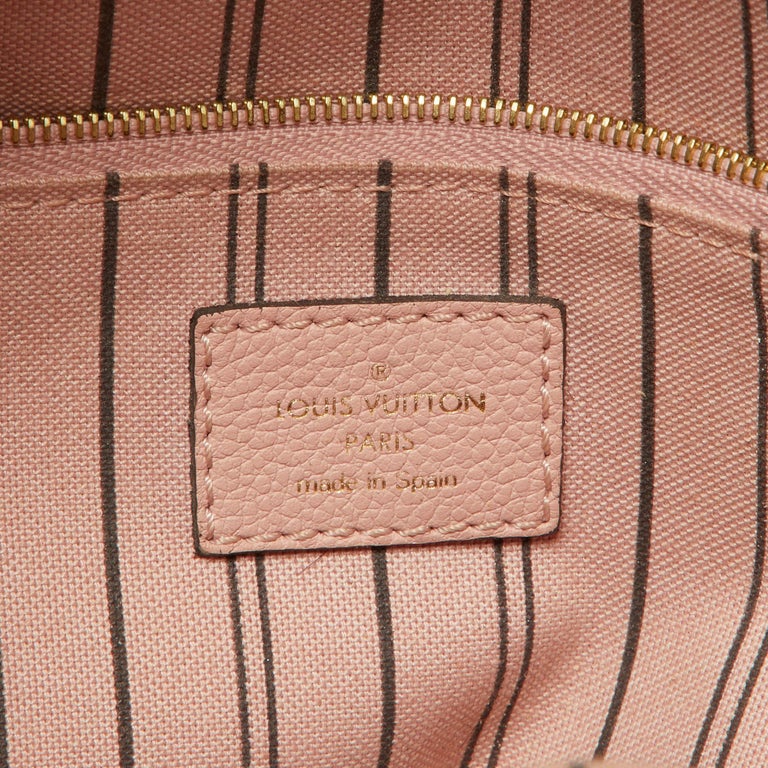 LOUIS VUITTON Sorbonne Monogram Empreinte Leather Backpack Rose Poudre