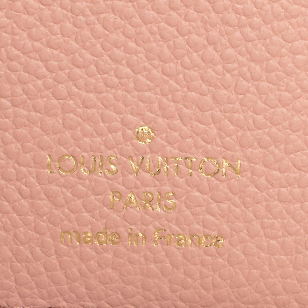 Louis Vuitton Rose Poudre Monogram Empreinte Leather Zoe Wallet 4