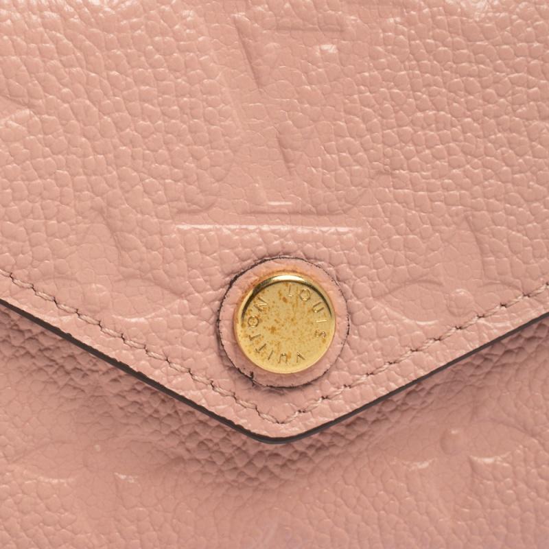 Louis Vuitton Rose Poudre Monogram Empreinte Leather Zoe Wallet 5