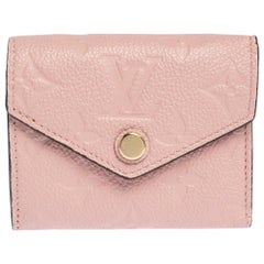 Louis Vuitton Rose Poudre Monogram Empreinte Leather Zoe Wallet