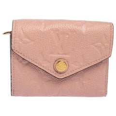Louis Vuitton Rose Poudre Monogram Empreinte Leather Zoe Wallet