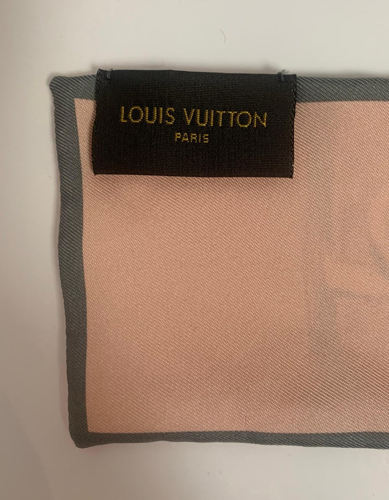 Louis Vuitton Rose Poudre Monogram Trunks Bandeau Silk Scarf For Sale at  1stDibs