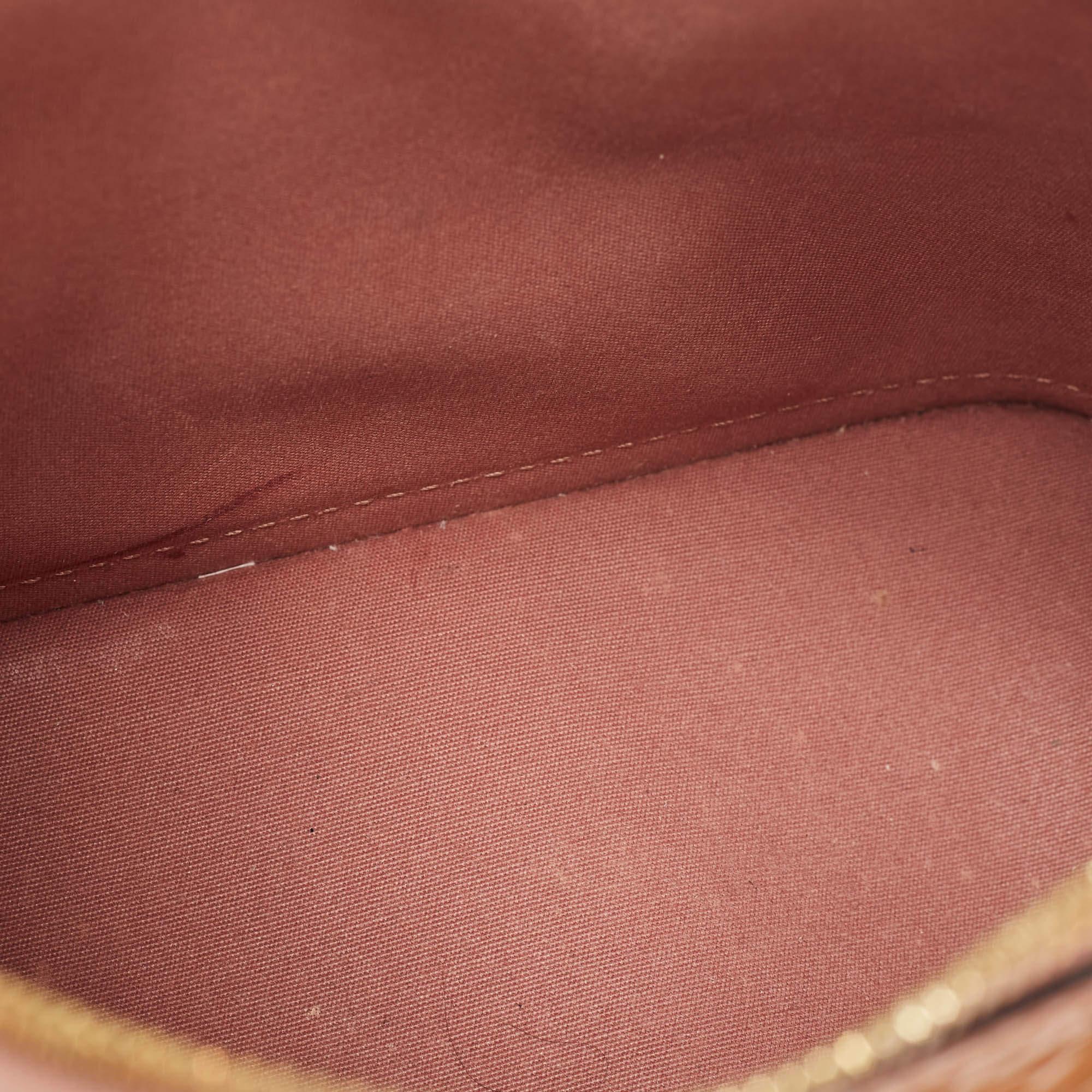 Louis Vuitton Rose Velours Monogram Vernis Alma BB Bag 4