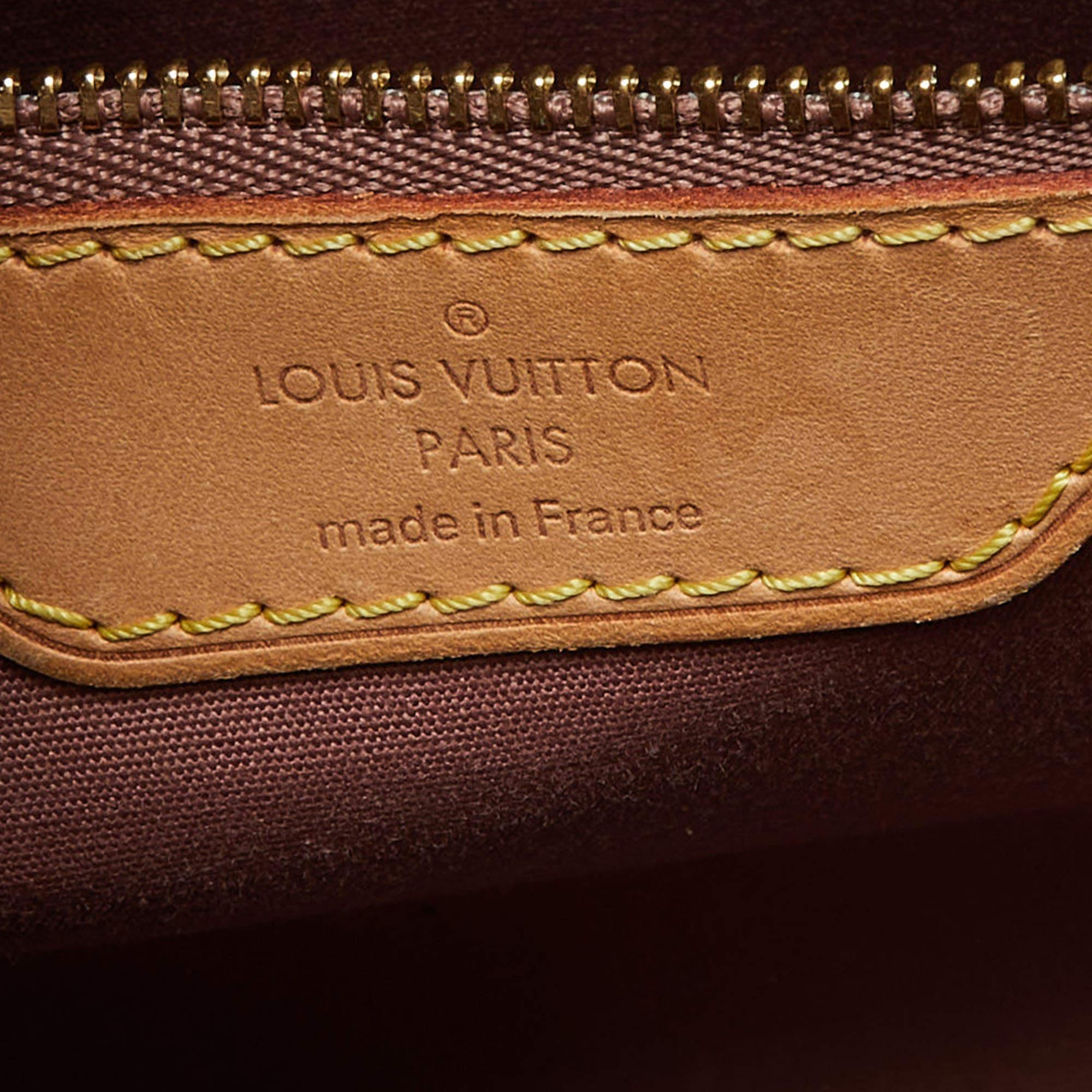 Louis Vuitton Rose Velours Monogram Vernis Brea MM Bag For Sale 6