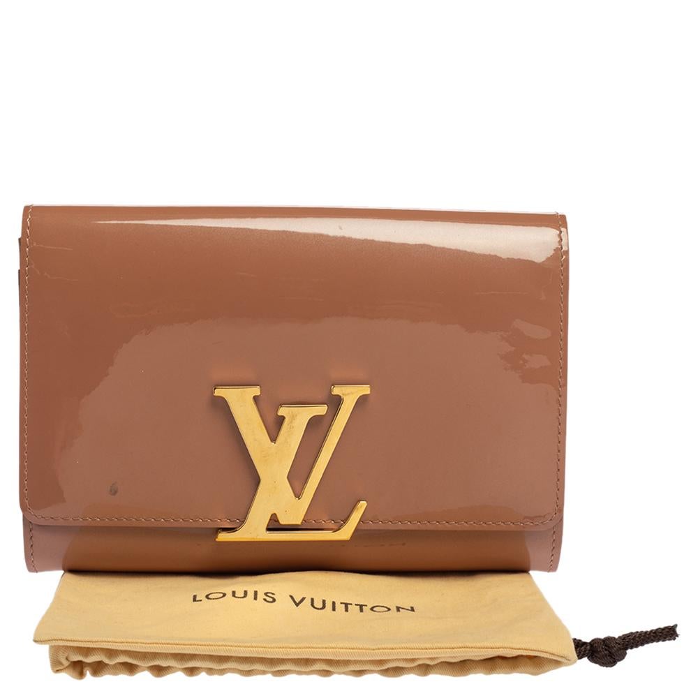 Louis Vuitton Rose Velours Patent Leather Louise Clutch 7