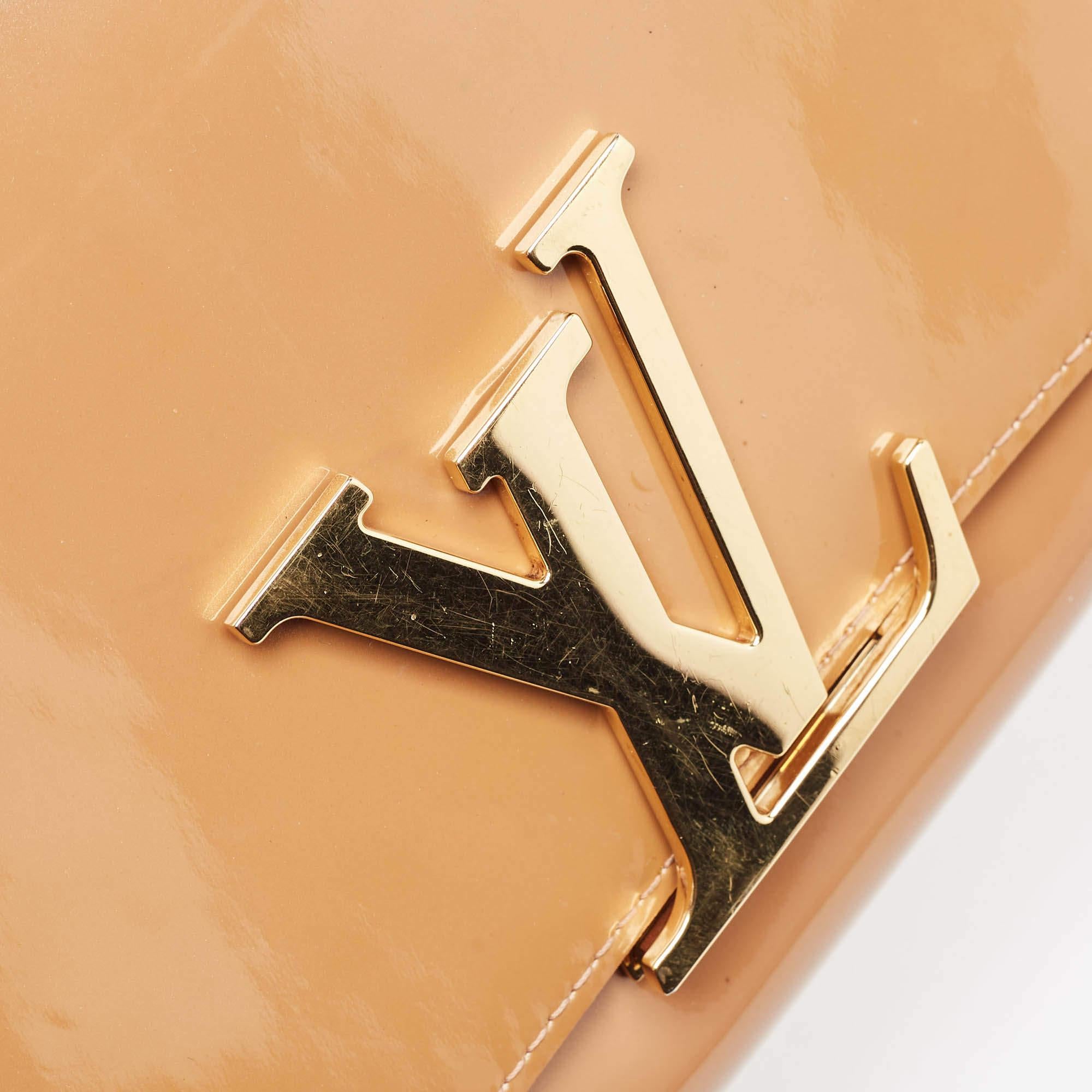  Louis Vuitton - Pochette Louise en cuir verni rose Pour femmes 