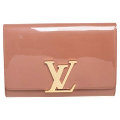 Louis Vuitton Rose Velours Patent Leather Louise Clutch