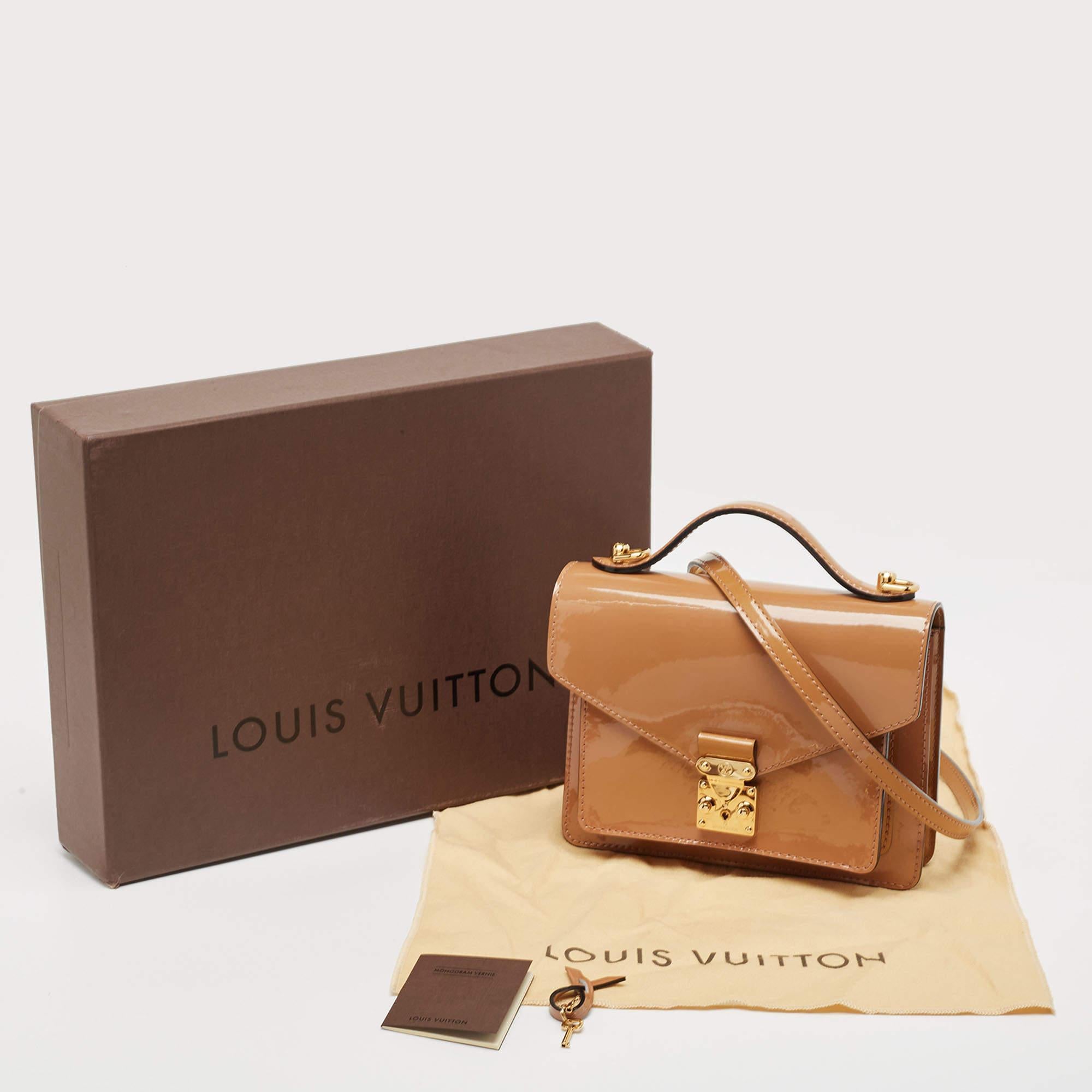 Louis Vuitton Rose Velours Vernis Monceau BB Bag 1