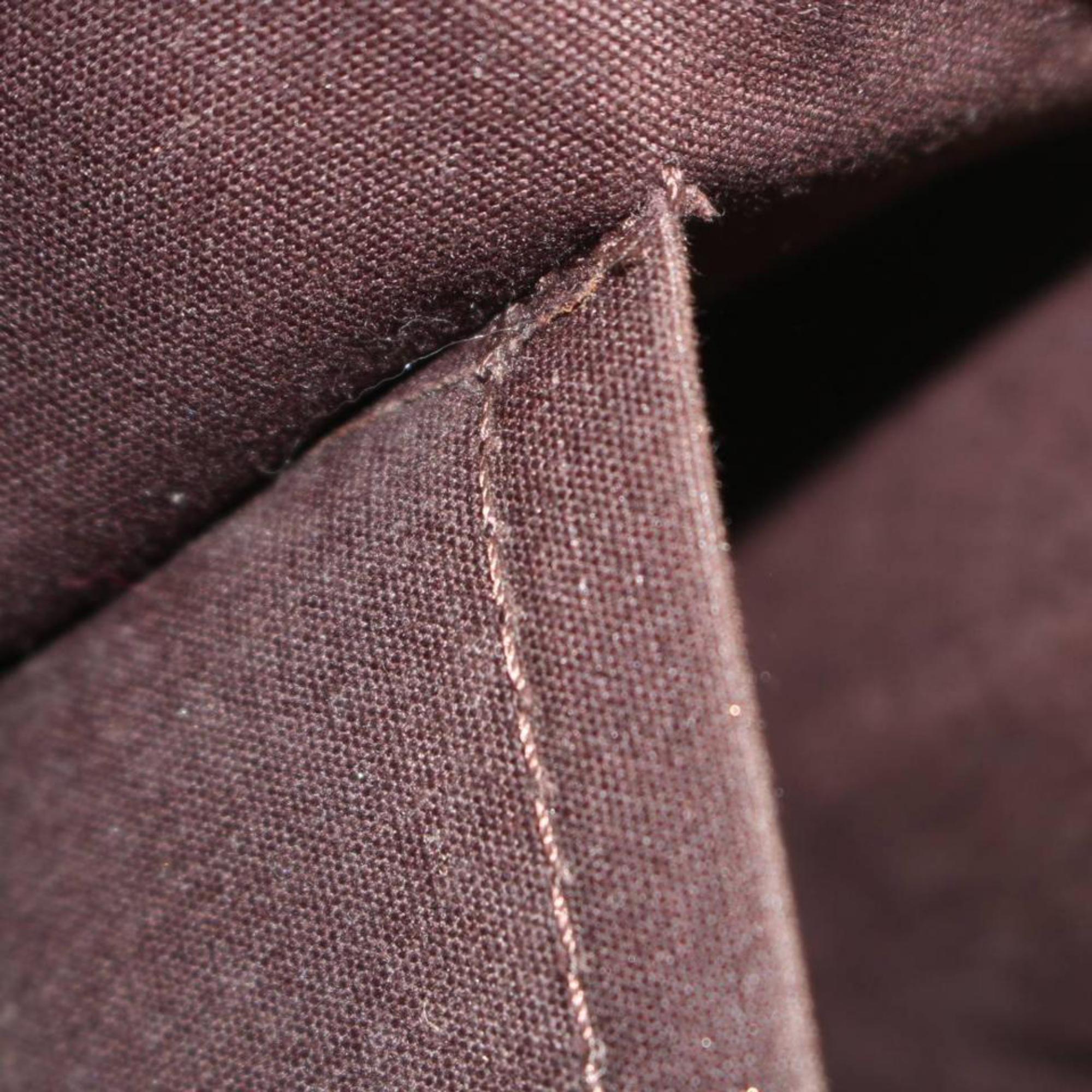 Louis Vuitton Rosewood Amarante Vernis 869970 Burgundy Patent Leather satchel For Sale 2