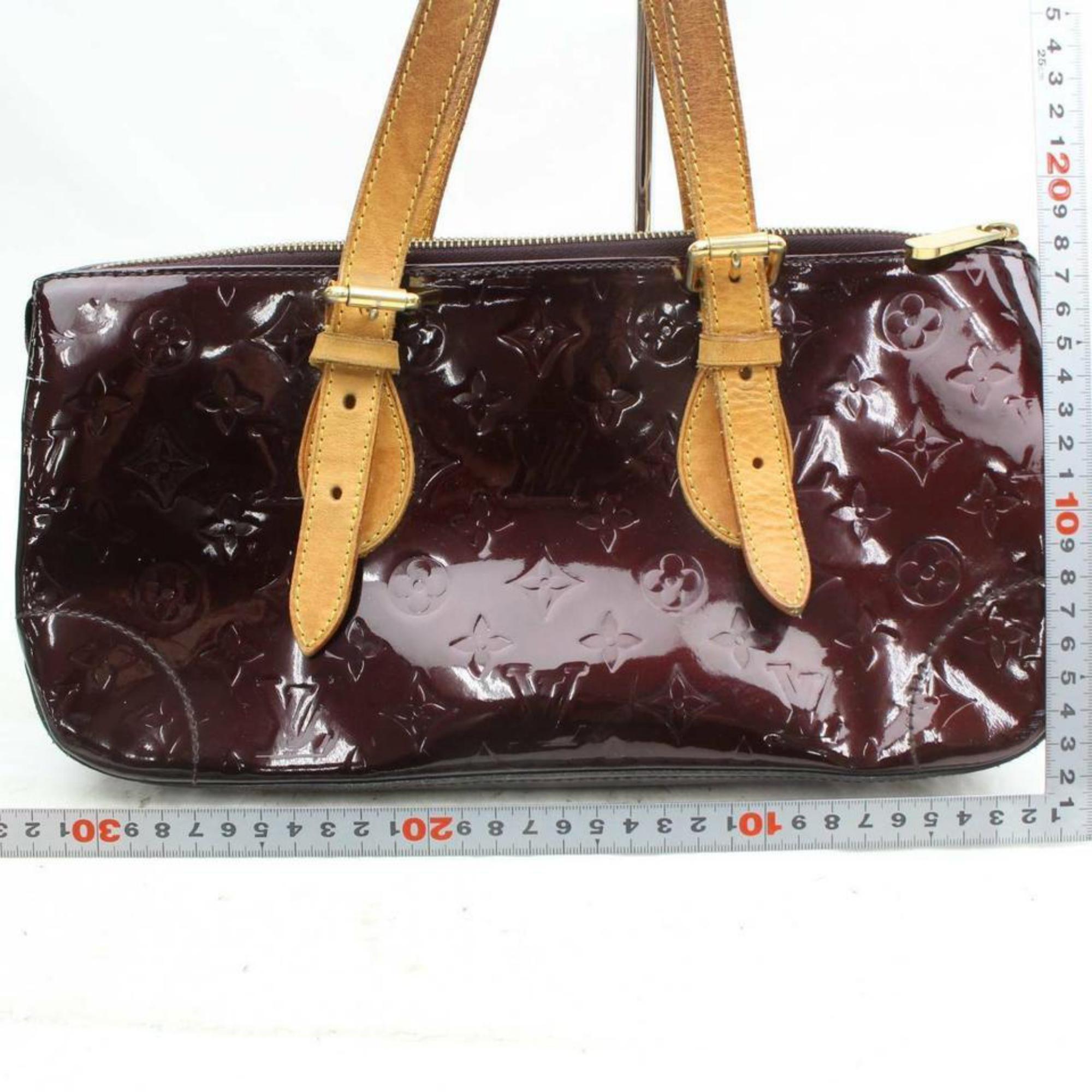 Black Louis Vuitton Rosewood Amarante Vernis 869970 Burgundy Patent Leather satchel For Sale