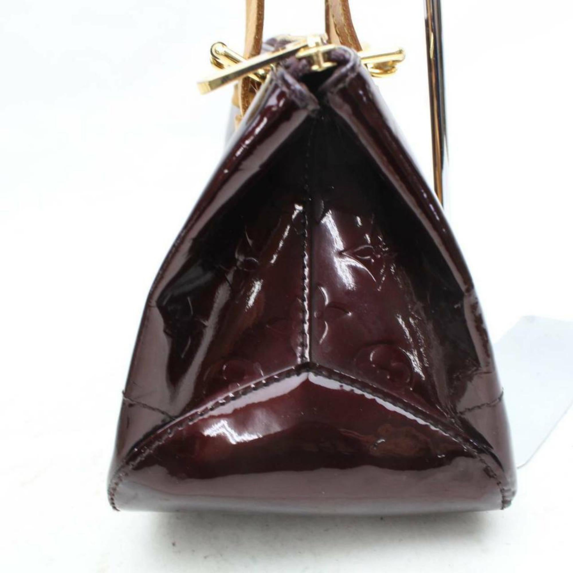 Women's Louis Vuitton Rosewood Amarante Vernis 869970 Burgundy Patent Leather satchel For Sale