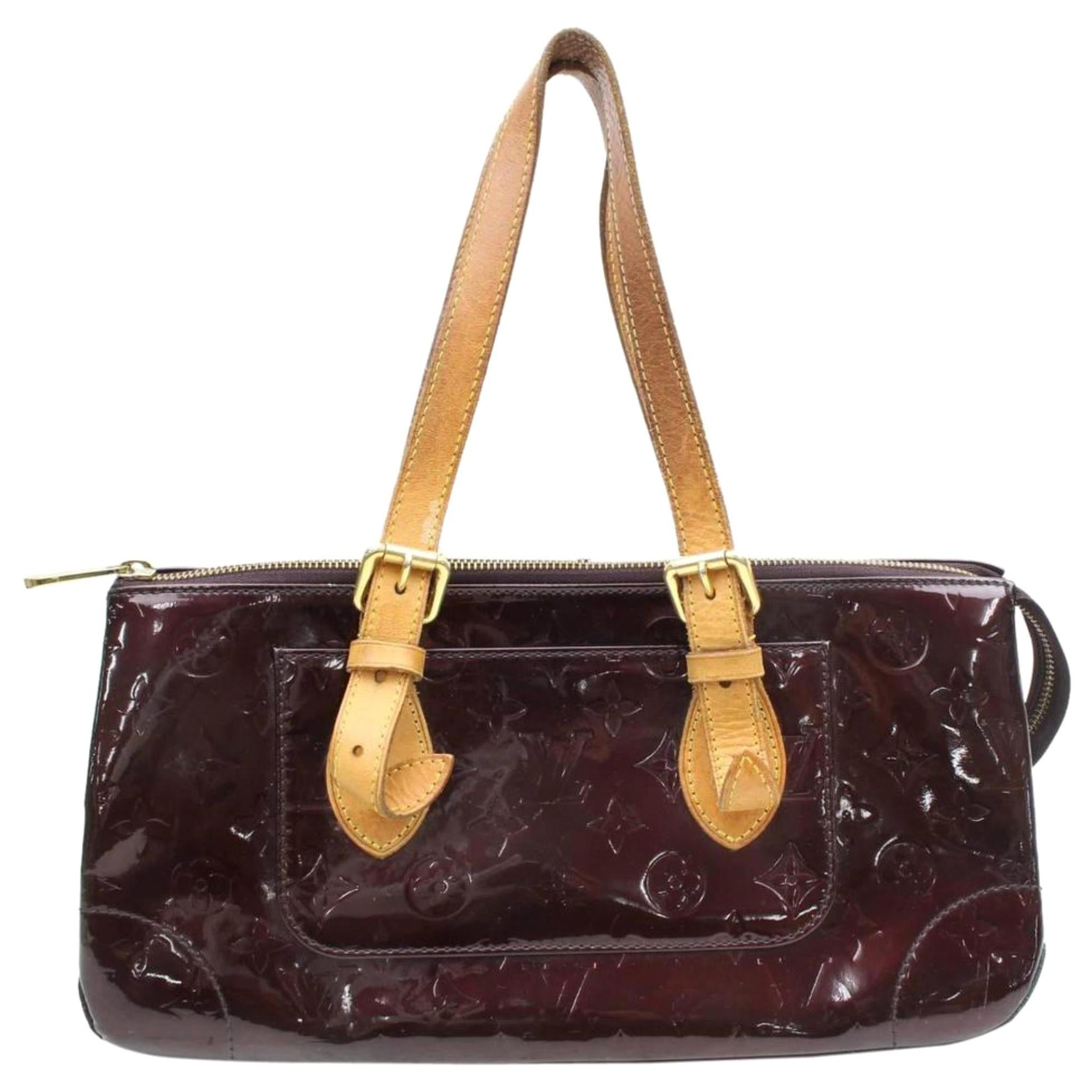 Louis Vuitton Rosewood Amarante Vernis 869970 Burgundy Patent Leather satchel For Sale