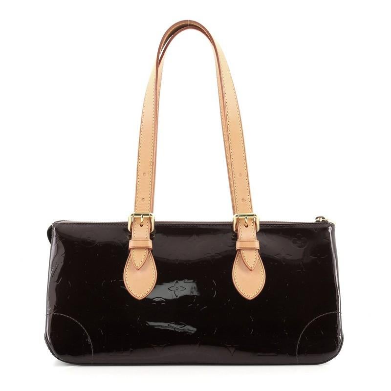 Black Louis Vuitton Rosewood Avenue Handbag Monogram Vernis