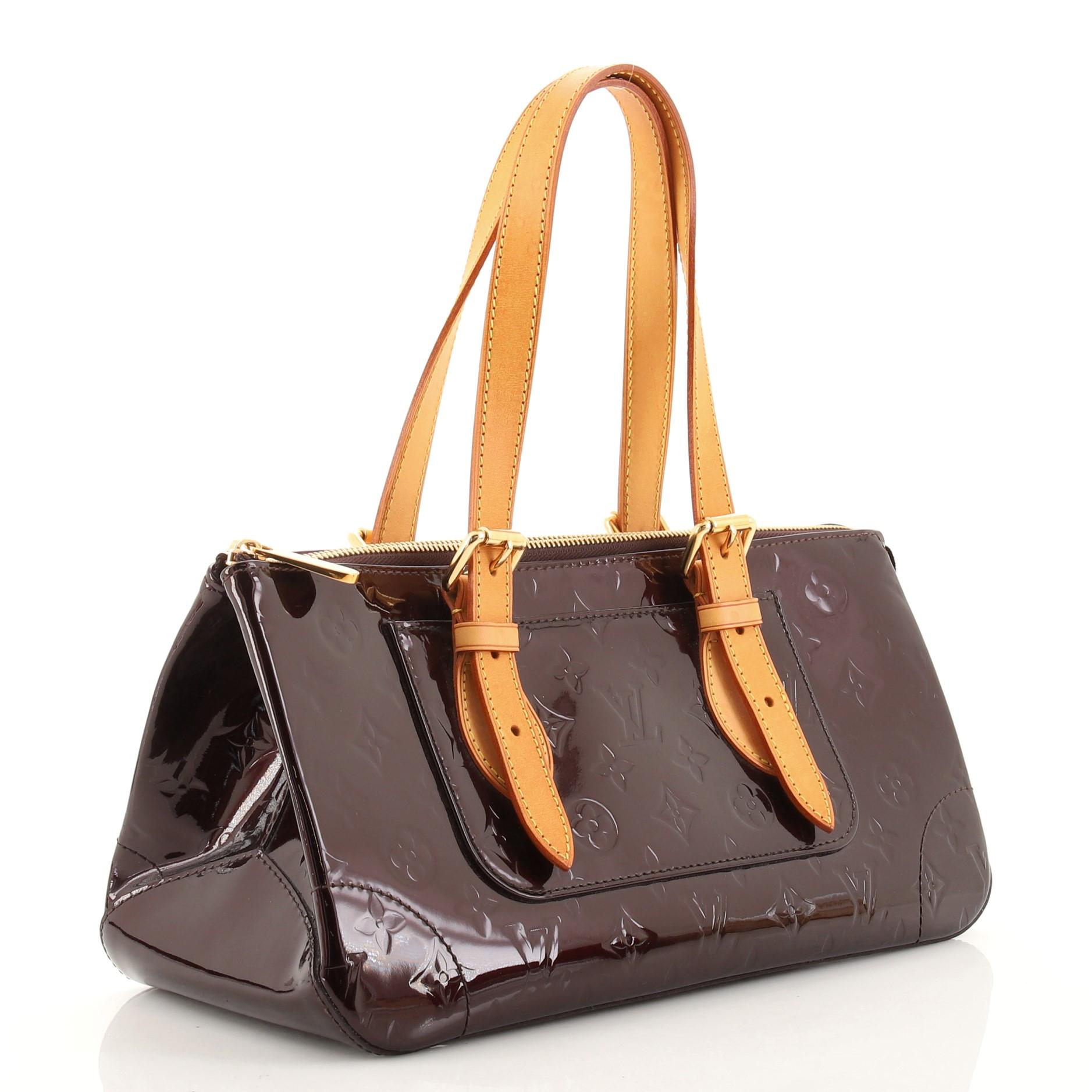 Black Louis Vuitton Rosewood Avenue Handbag Monogram Vernis