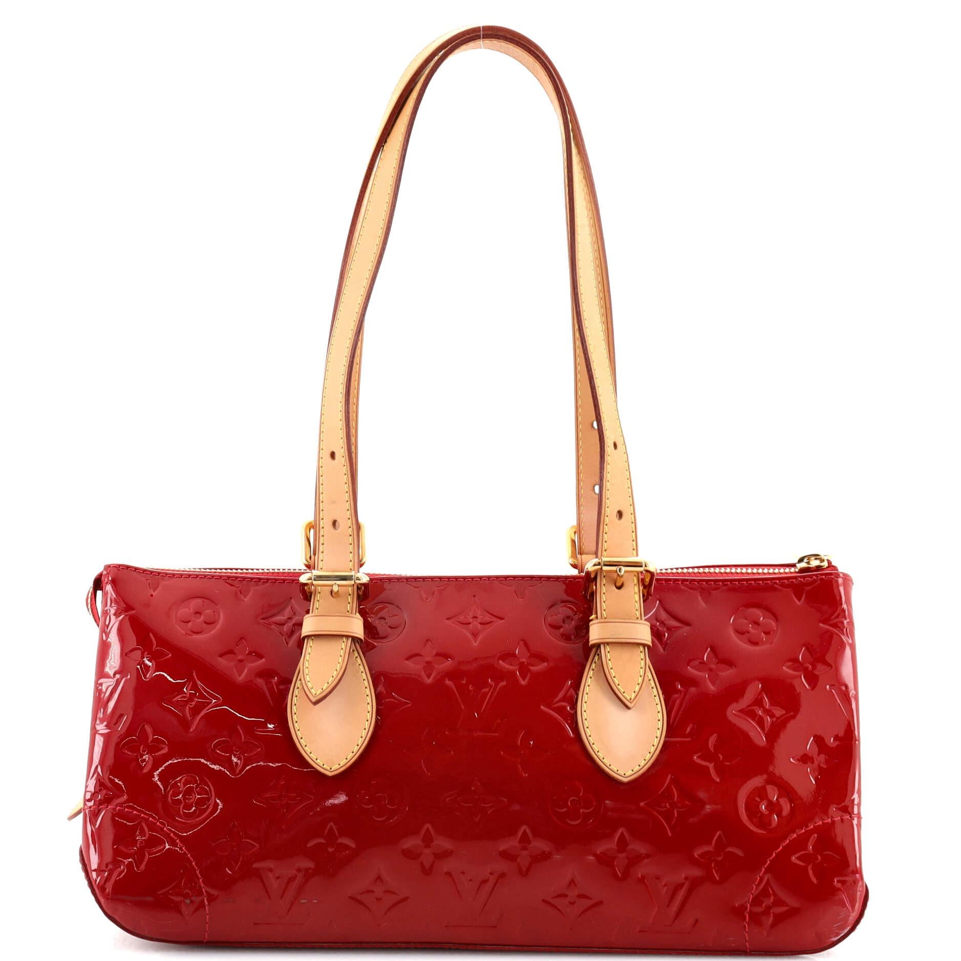 Louis Vuitton Rosewood Avenue Handbag Monogram Vernis In Good Condition In NY, NY