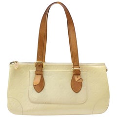 Louis Vuitton Rosewood Perle Monogram Vernis Avenue 869534 Ivory Patent Leather