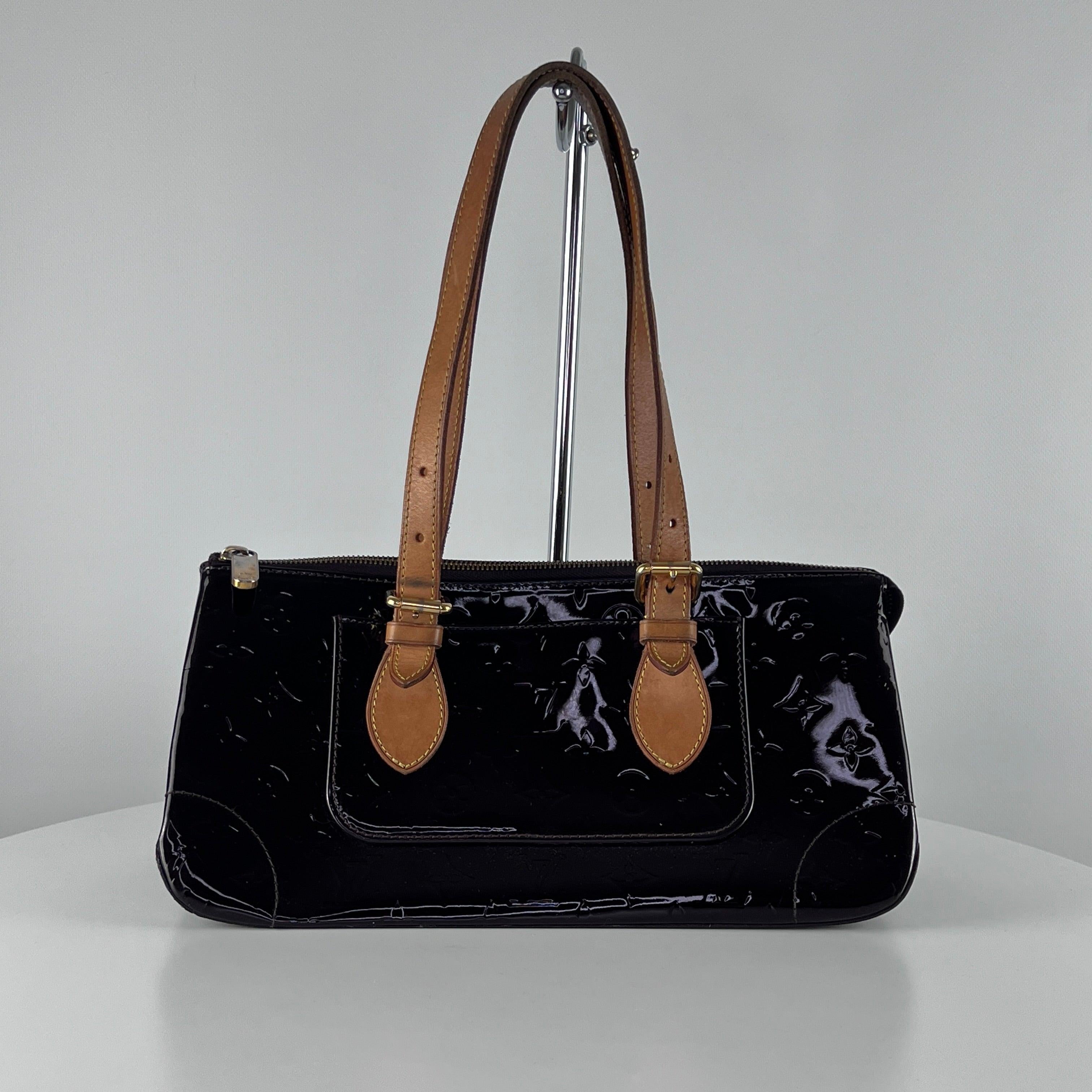 Louis Vuitton Rosewood Shoulder Bag Vernis Leather Bordeaux Excellent état - En vente à SAINT-OUEN-SUR-SEINE, FR