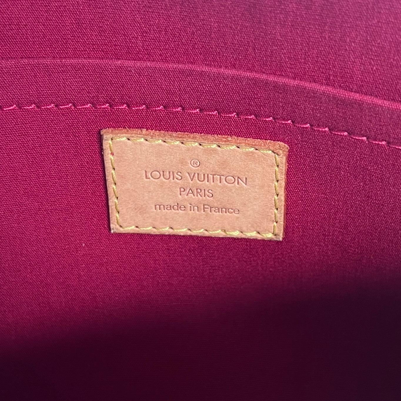 Marron Louis Vuitton Rosewood Shoulder Bag Vernis Leather Red 2007 en vente