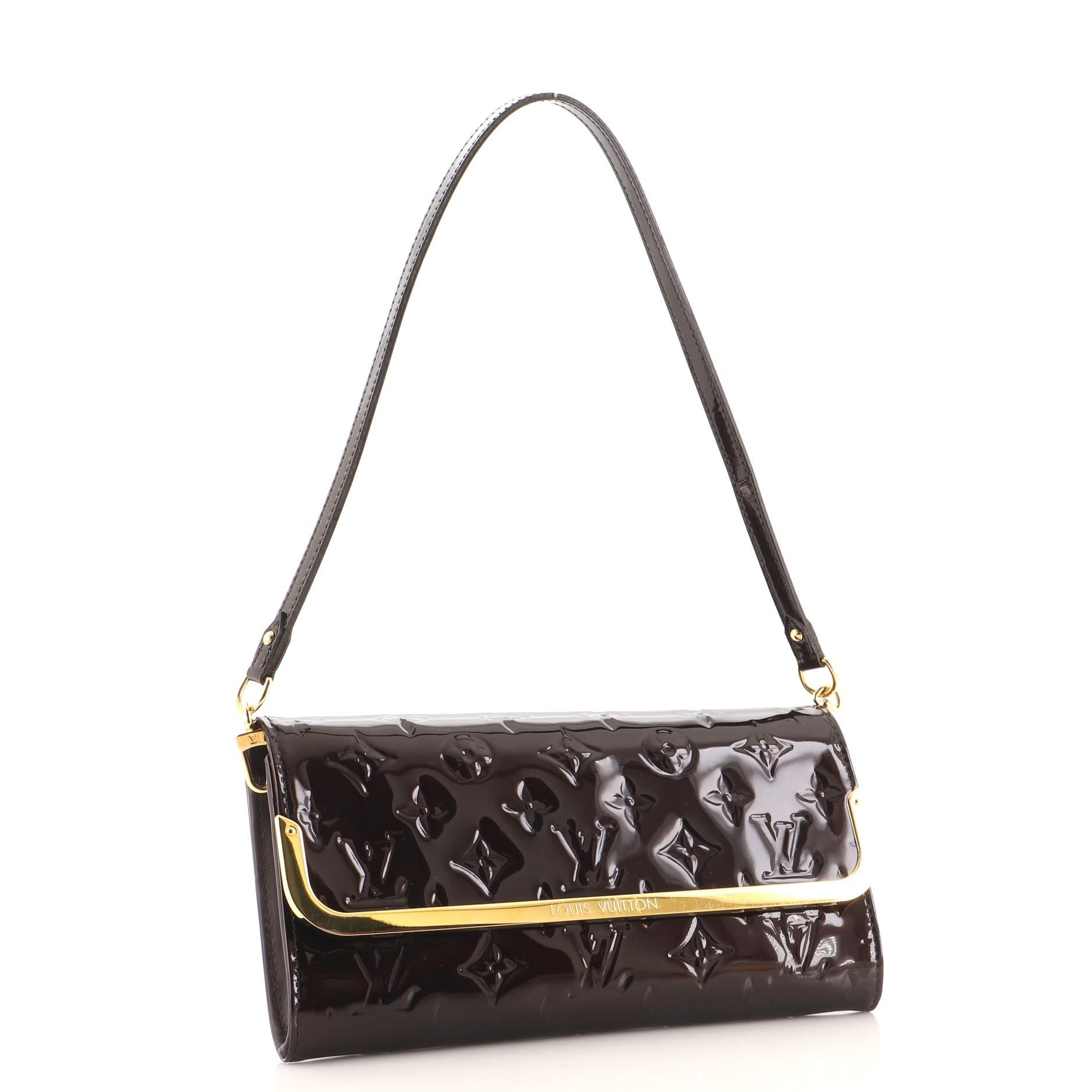 Black Louis Vuitton Rossmore Handbag Monogram Vernis MM