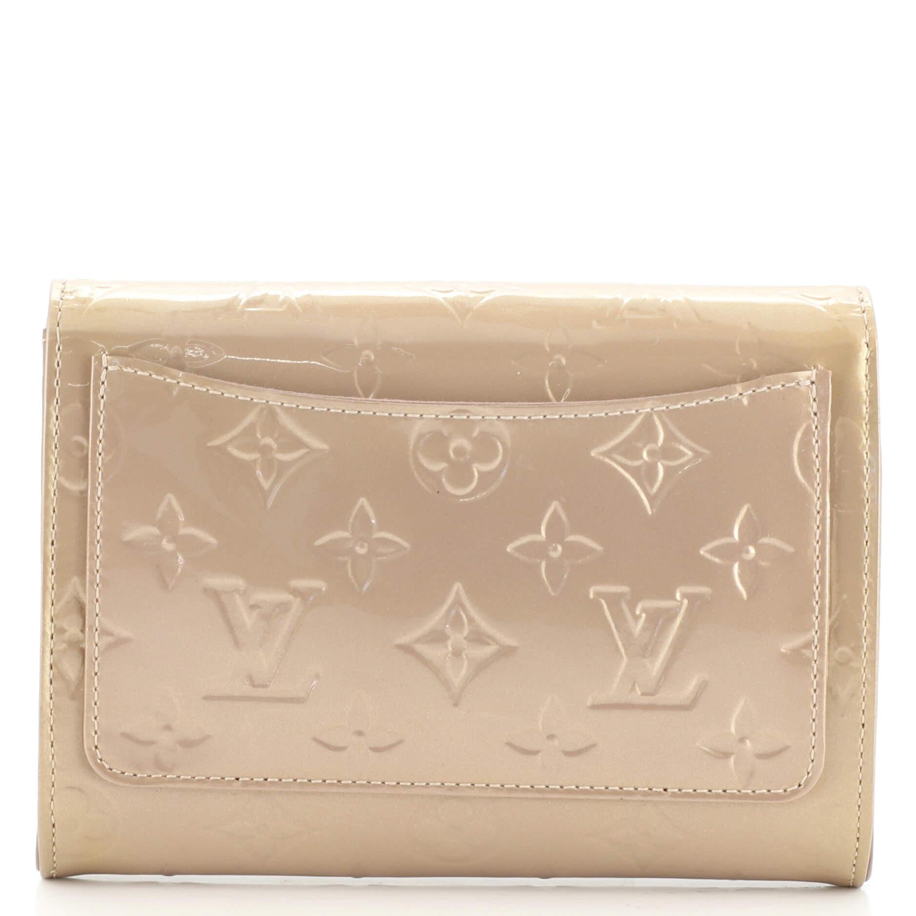 Beige Louis Vuitton Rossmore Handbag Monogram Vernis PM