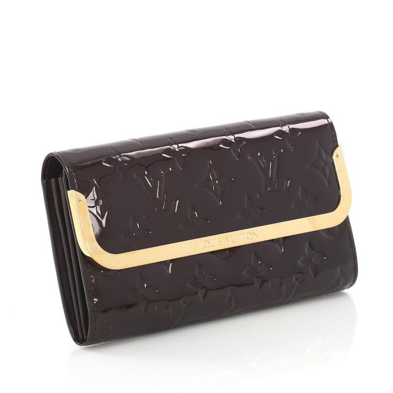 Black Louis Vuitton Rossmore Wallet Monogram Vernis