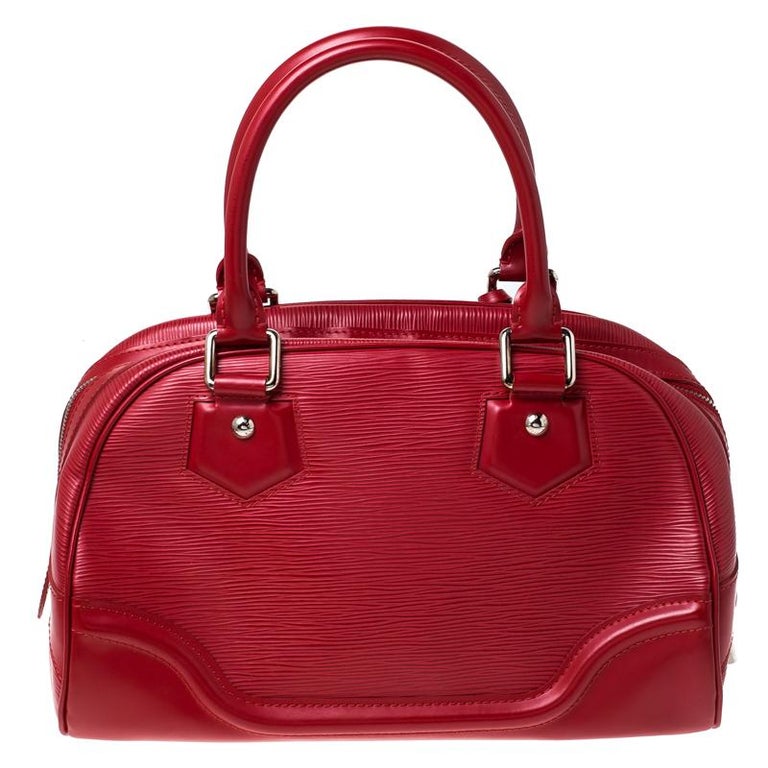 Louis Vuitton Rouge Epi Leather Montaigne PM Bag For Sale at 1stdibs