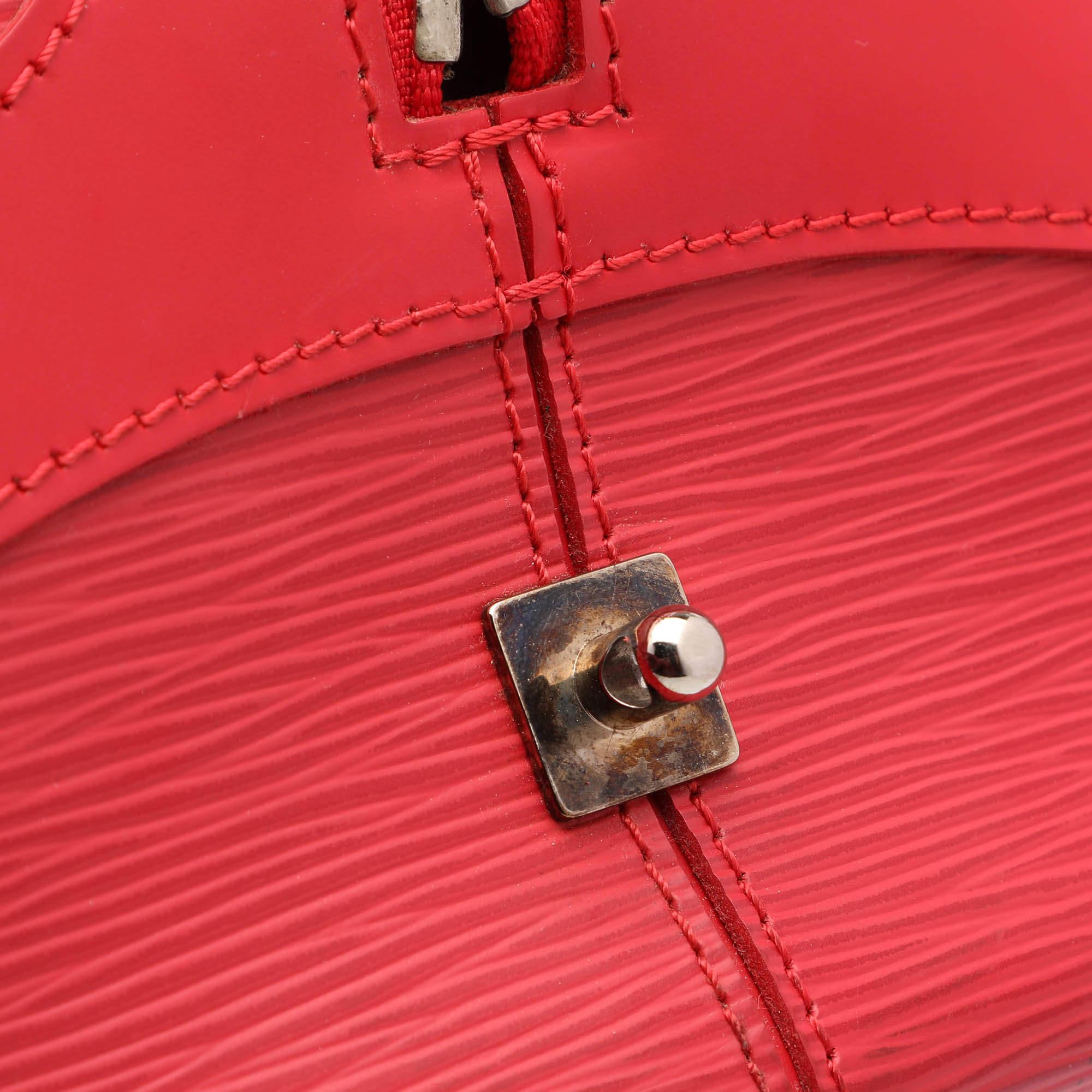 Louis Vuitton Rouge Epi Leather Montaigne PM Bag 3