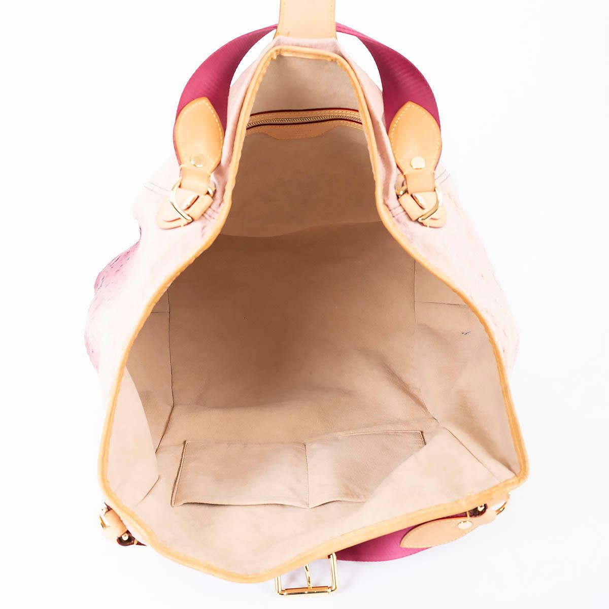 LOUIS VUITTON Rouge Fauvist pink Monogram Denim SUNBEAM Bag Limited Edition For Sale 1