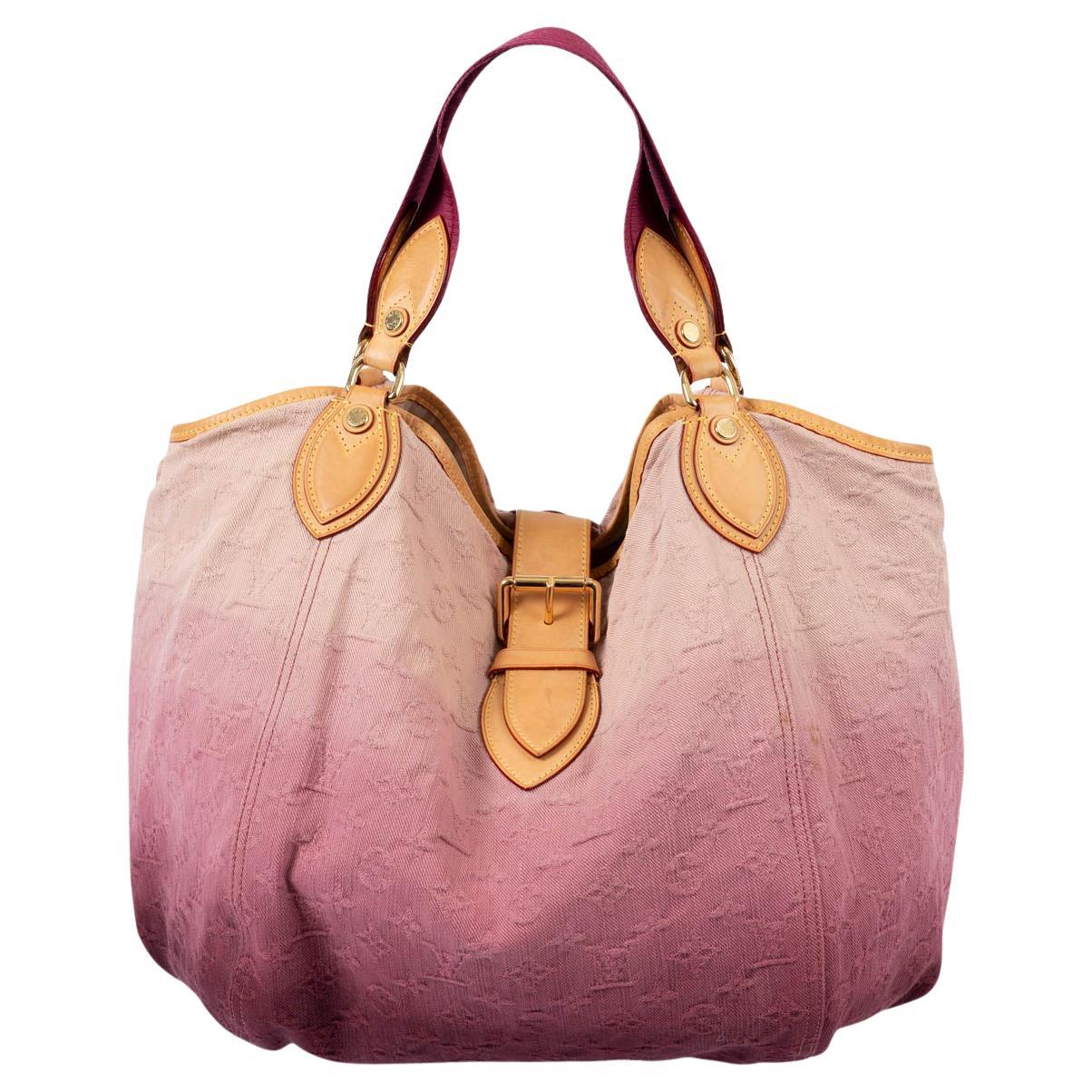 LOUIS VUITTON Rouge Fauvist pink Monogram Denim SUNBEAM Bag Limited Edition For Sale