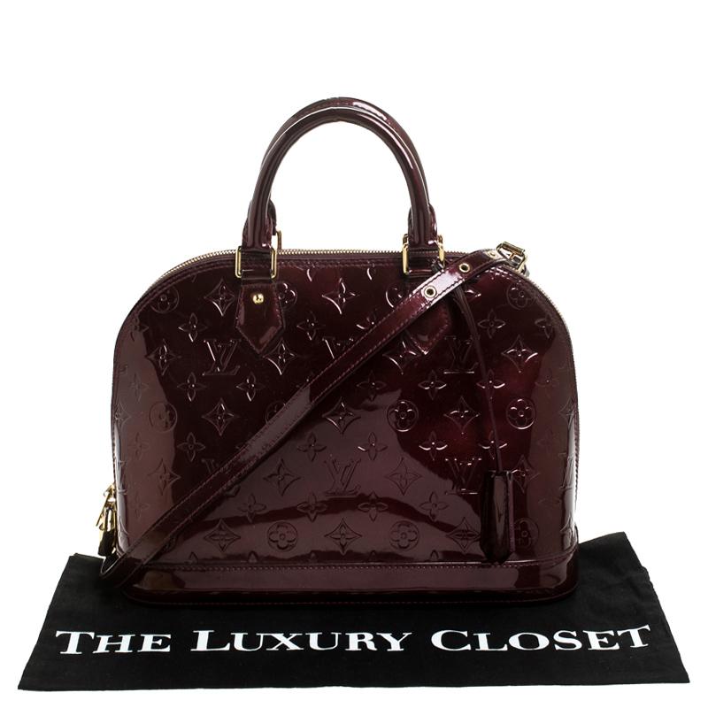 Louis Vuitton Rouge Fauviste Monogram Vernis Alma PM Bag 7