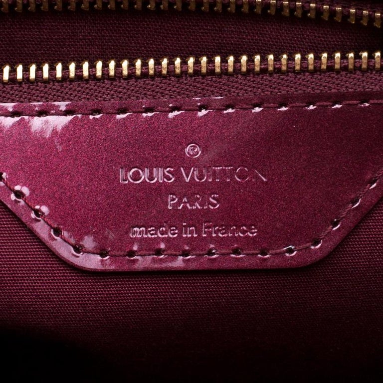 LOUIS VUITTON Avalon Rouge Fauviste Vernis Zip Shoulder Tote Bag