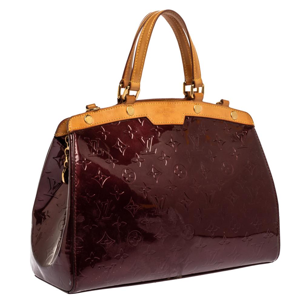 Bolso Louis Vuitton Rouge Fauviste Monogram Vernis Brea MM en Bastante bueno Estado en Dubai, Al Qouz 2