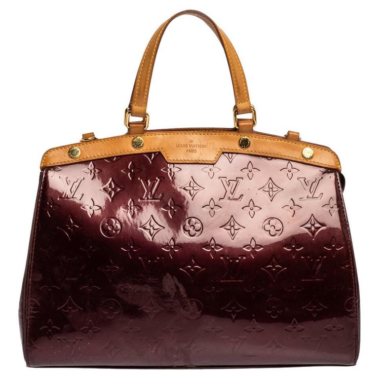 NEW 100% Auth Louis Vuitton Vernis Brea MM NM Amarante bag with serial  number