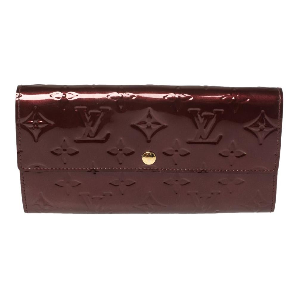 Louis Vuitton Rouge Fauviste Monogram Vernis Leather Sarah Wallet