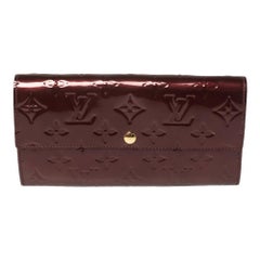 Louis Vuitton Rouge Fauviste Monogramm Vernis Leder Sarah Geldbörse