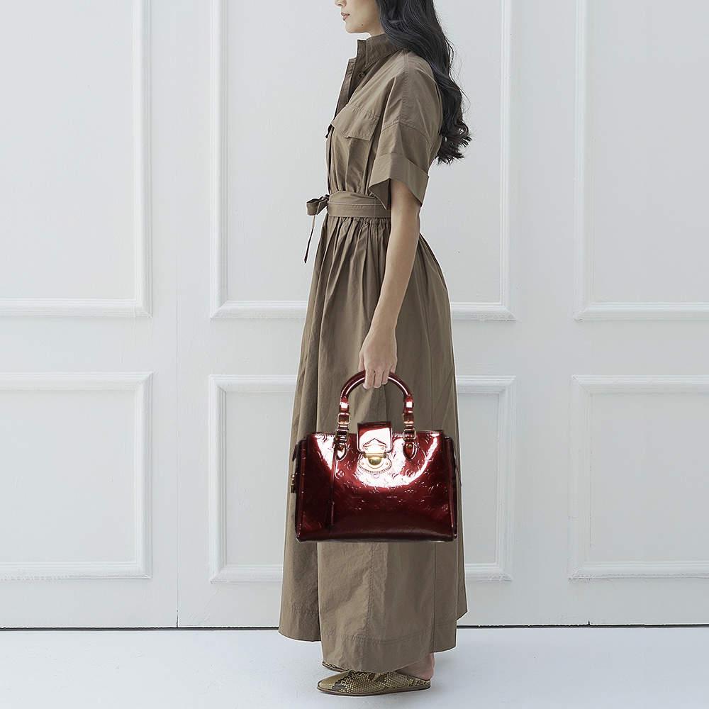 Louis Vuitton Rouge Fauviste Monogram Vernis Melrose Avenue Bag In Good Condition In Dubai, Al Qouz 2